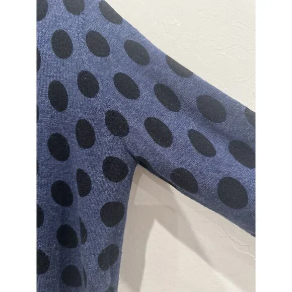 Hobbs London Blue Pok-a-dot Wool Cashmere Sweater Size medium - Picture 4 of 11
